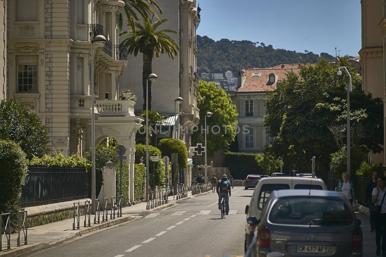 NICE, FRANCE 26 FEBRUARY 2020: Buildings on the streets of Nice in France