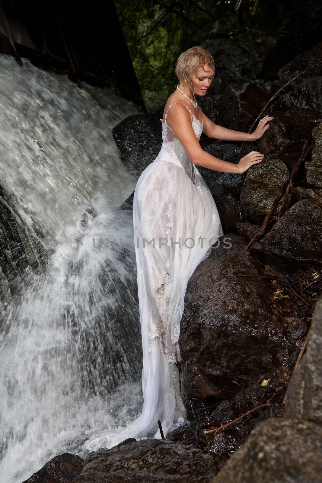 Young Bride On A River by Fotoskat