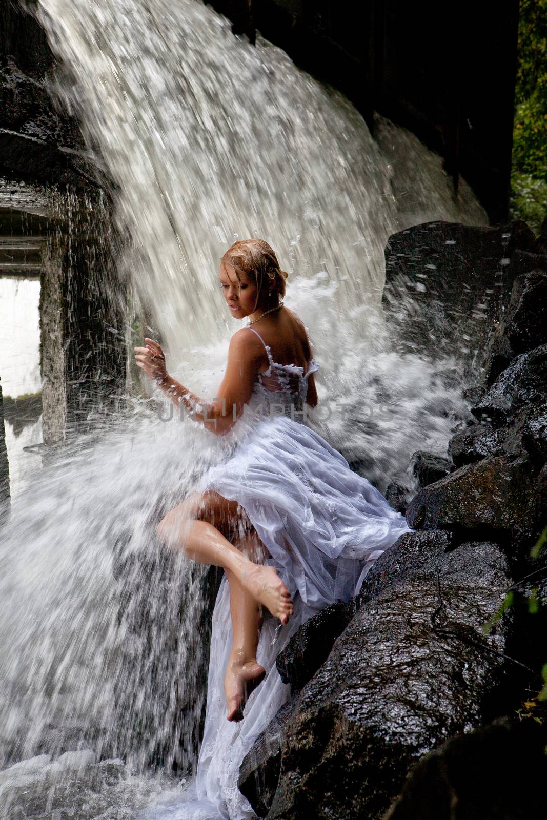 Young Bride On A River by Fotoskat