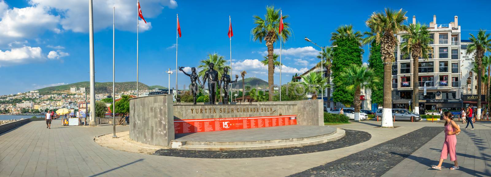Mustafa Kemal Ataturk Monument in Kusadasi city, Turkey by Multipedia