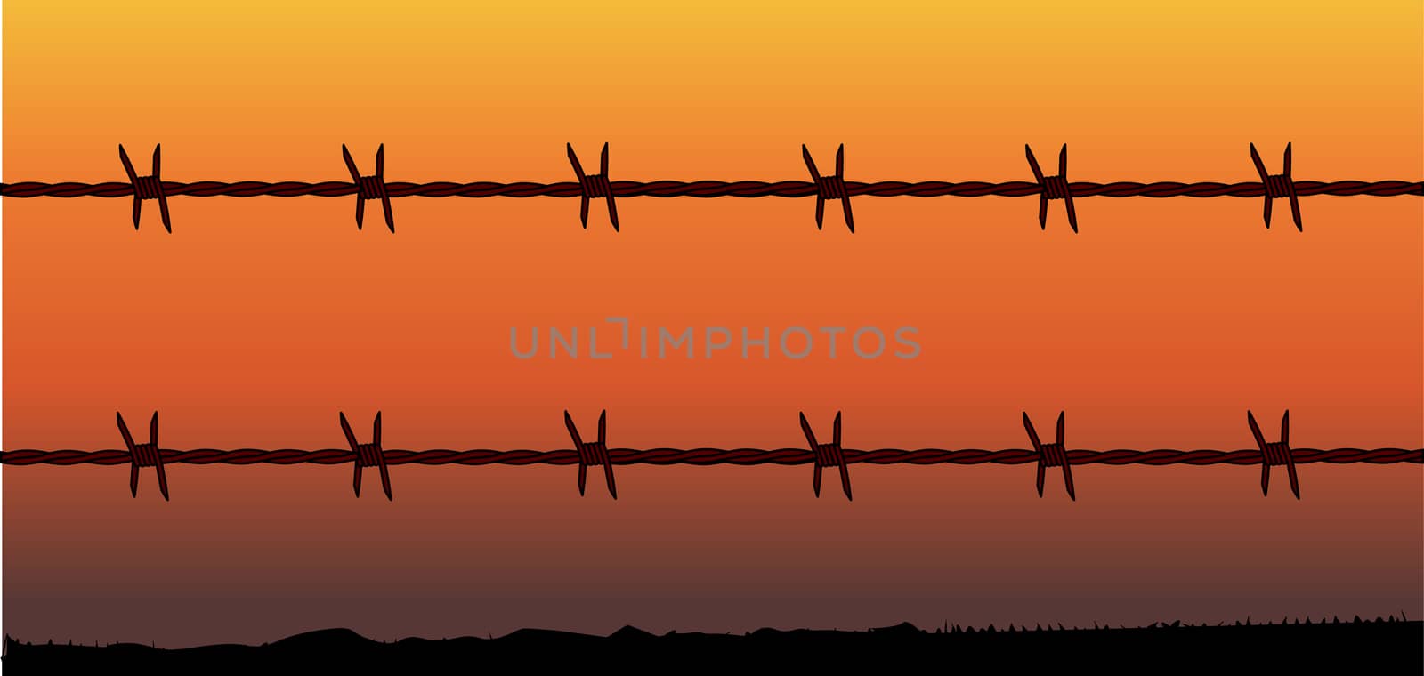 Barbe Wire Fence by Bigalbaloo