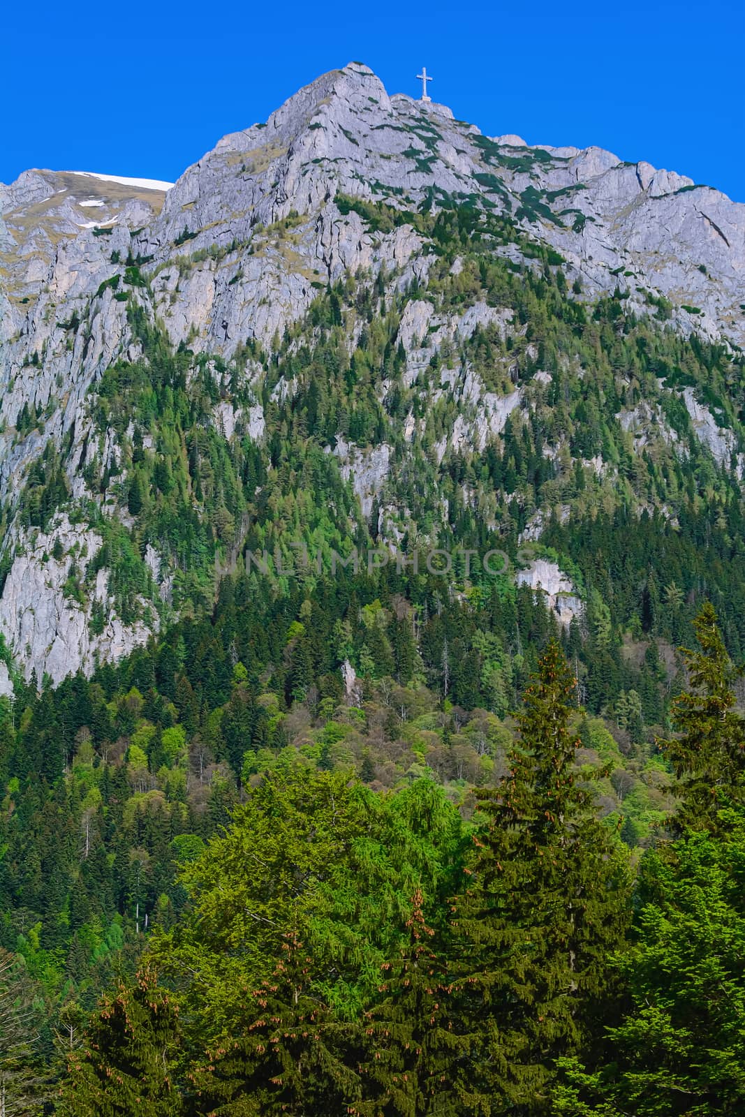 Caraiman Peak in the Bucegi Mountain, Romania