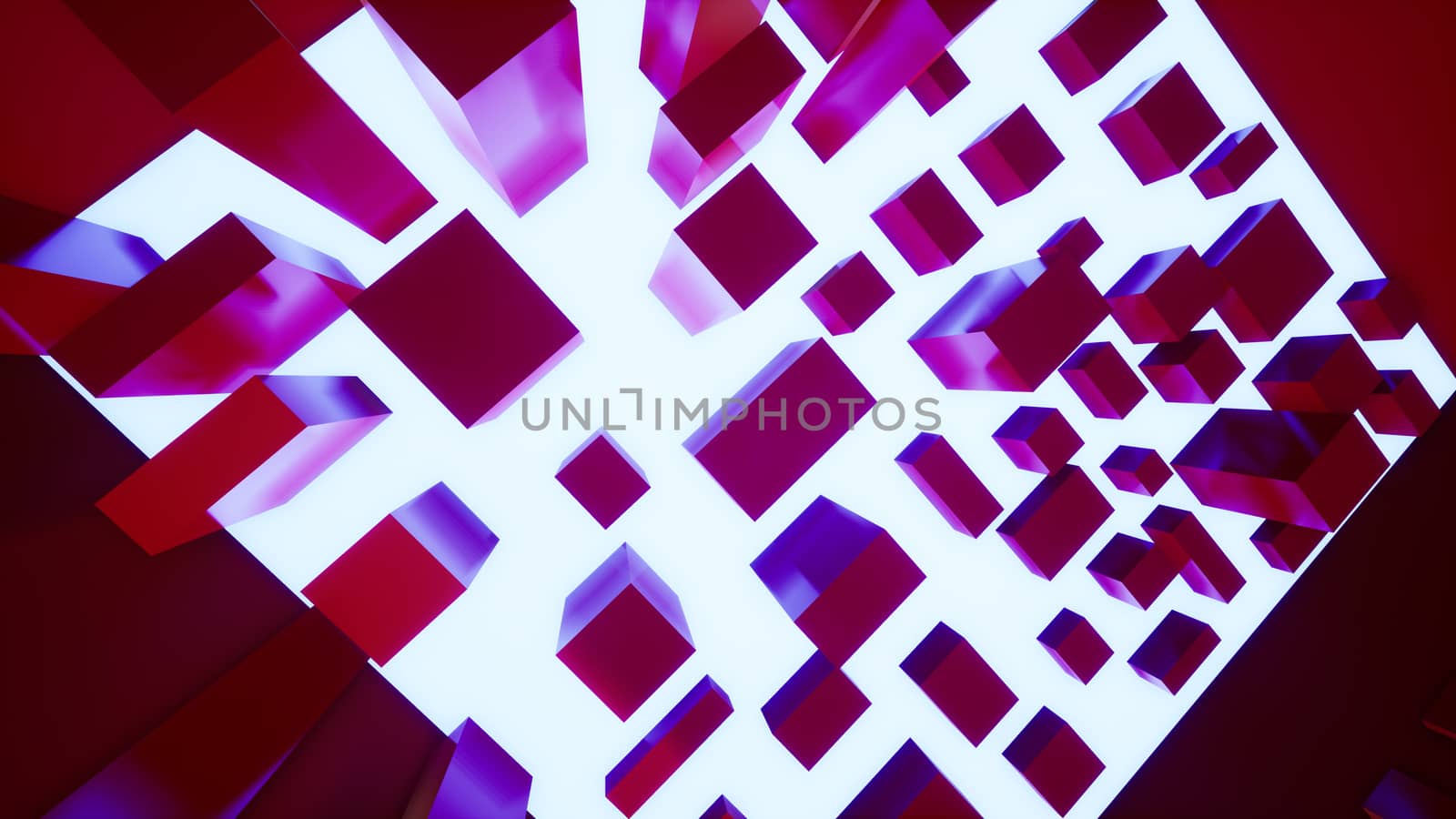abstract red geometric background design, 3d rendering