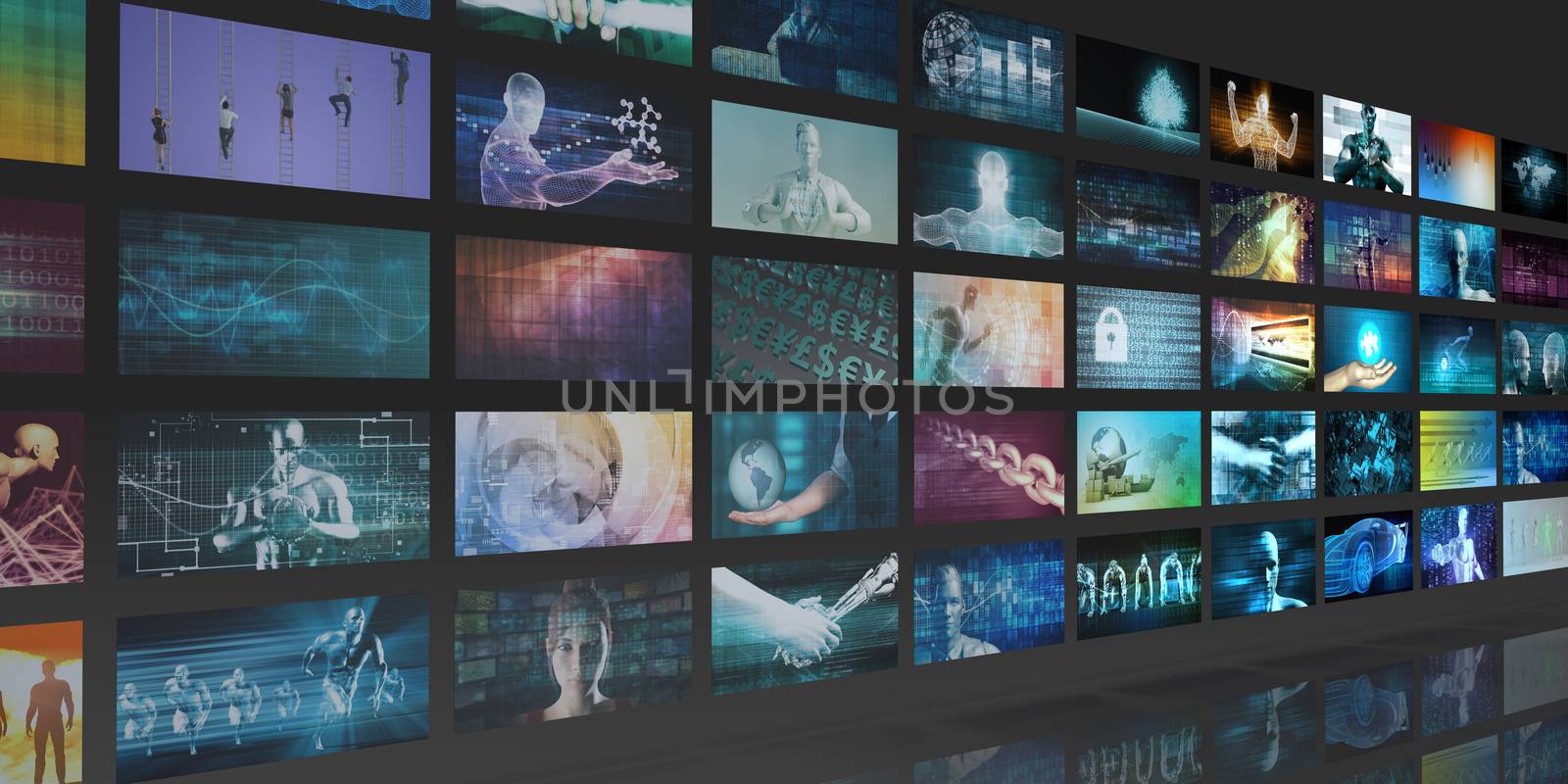 Multimedia Entertainment with Futuristic Video Gallery Art