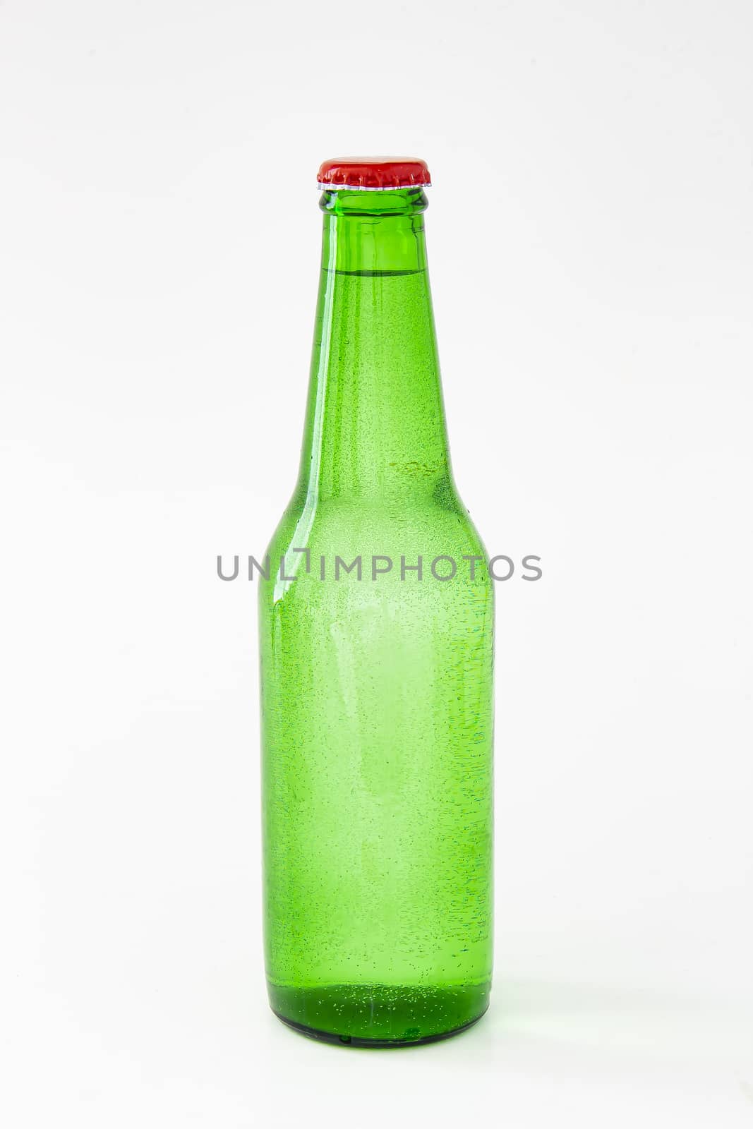 Green Beer Bottle isolated on white background