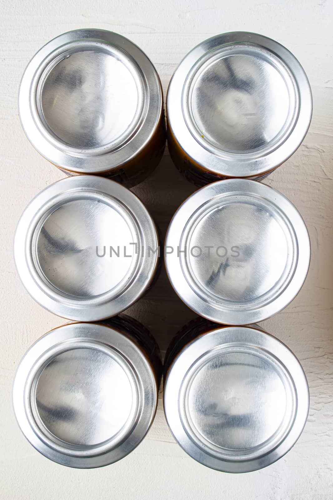 Bottom part of a can beer six pack