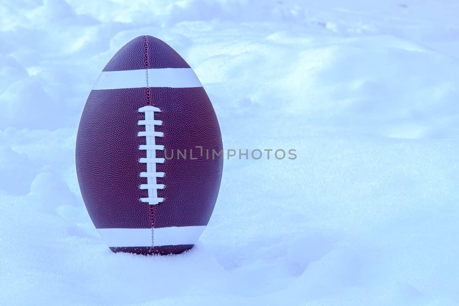 American football on Snow during winter