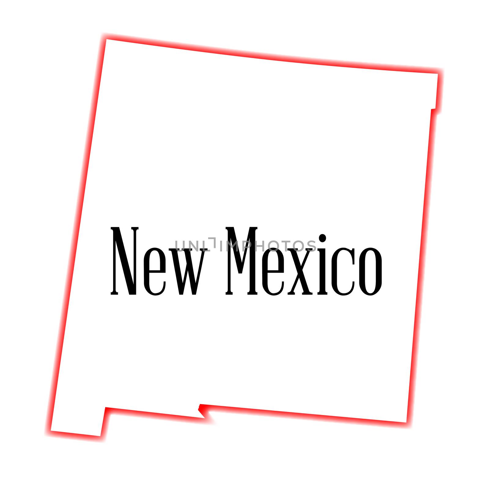 Outline map of the state of New Mexico