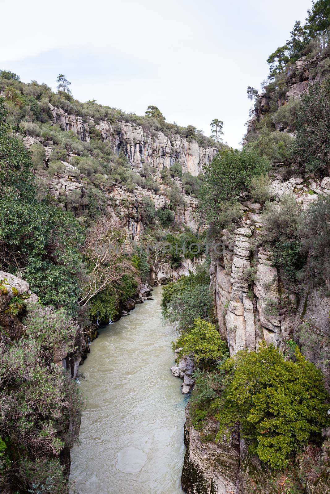 Koprulu Canyon.  A view of Kopru River and Koprulu Canyon is a National Park in the province of Antalya, south western Turkey.