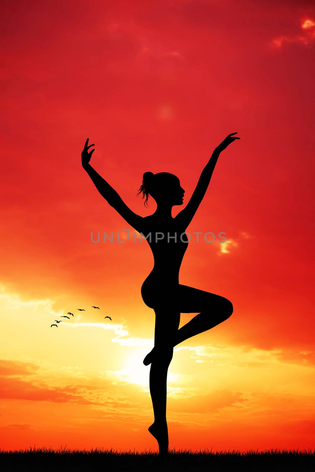 woman dancing at sunset by adrenalina