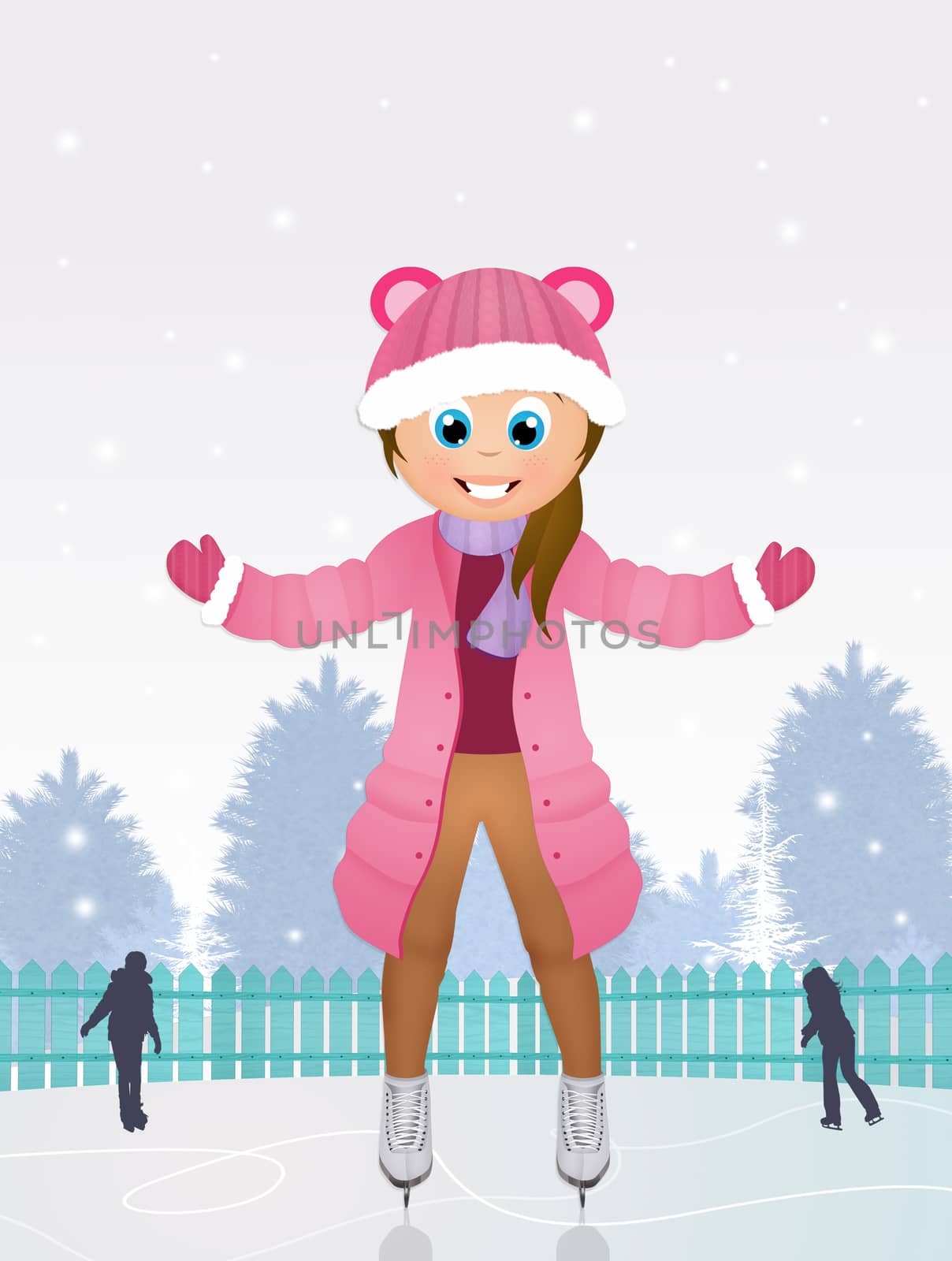 girl on ice rink by adrenalina