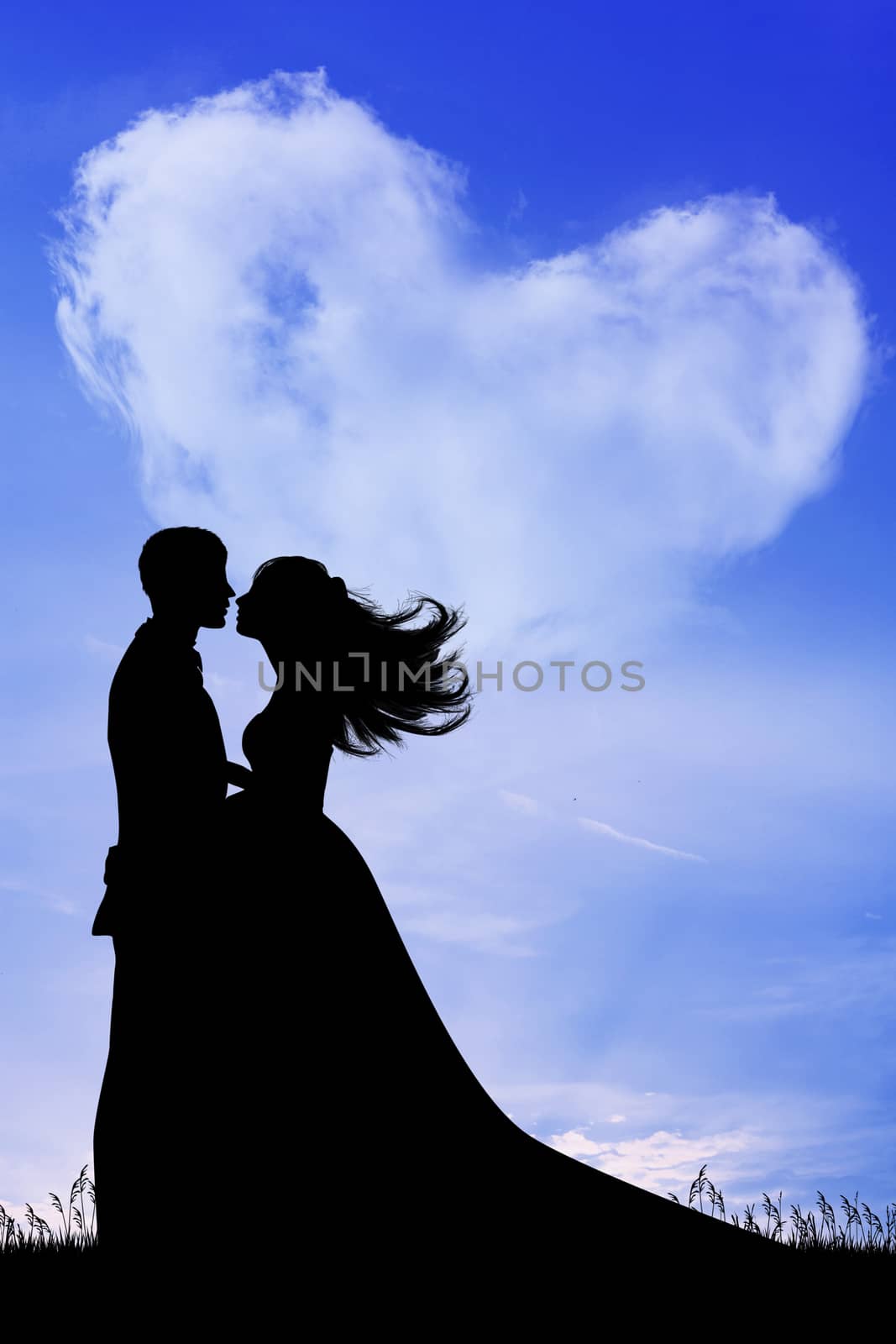 bride and groom at sunset by adrenalina