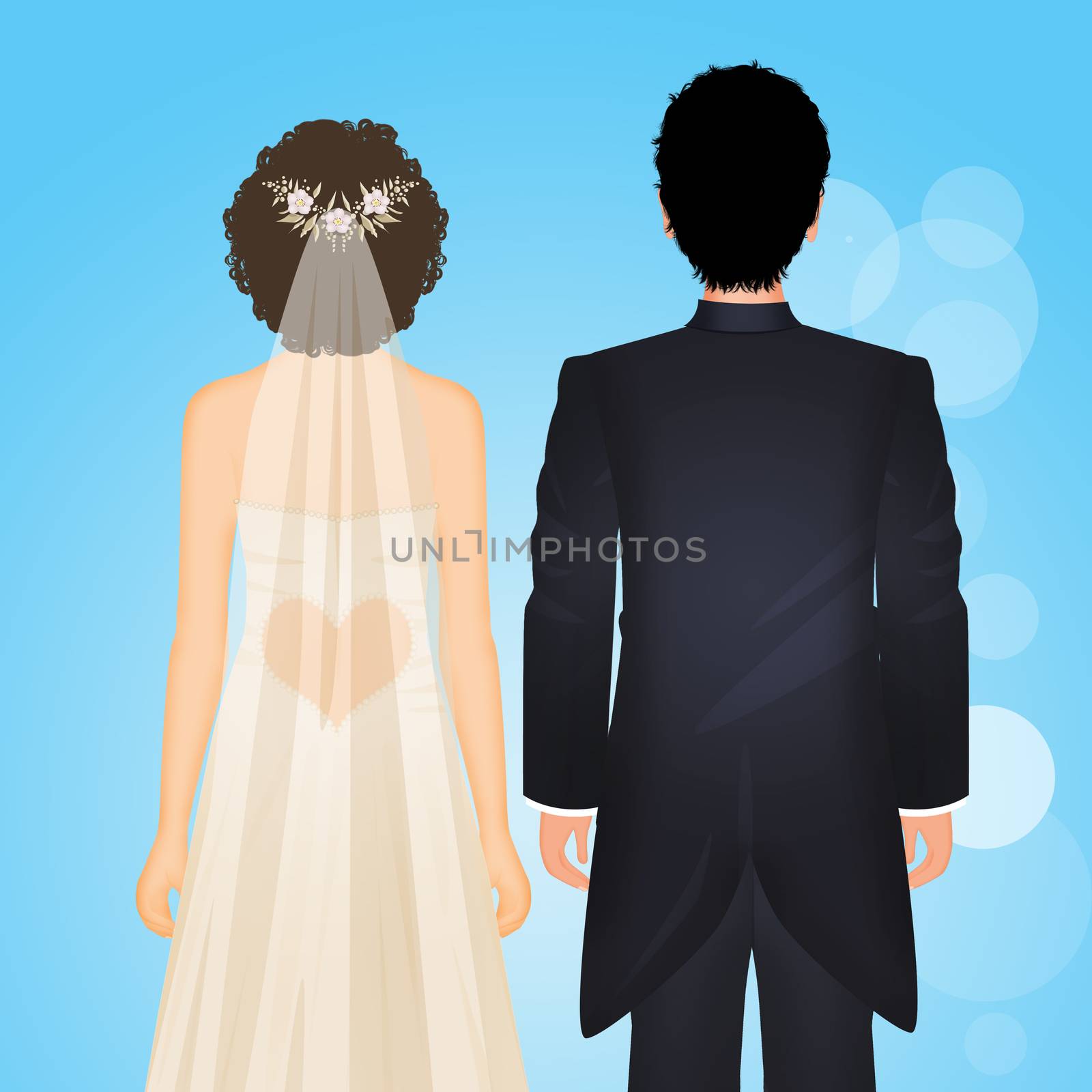 illustration of the spouses