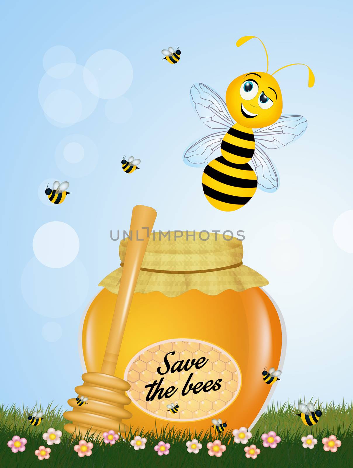 illustration of the importance of saving bees