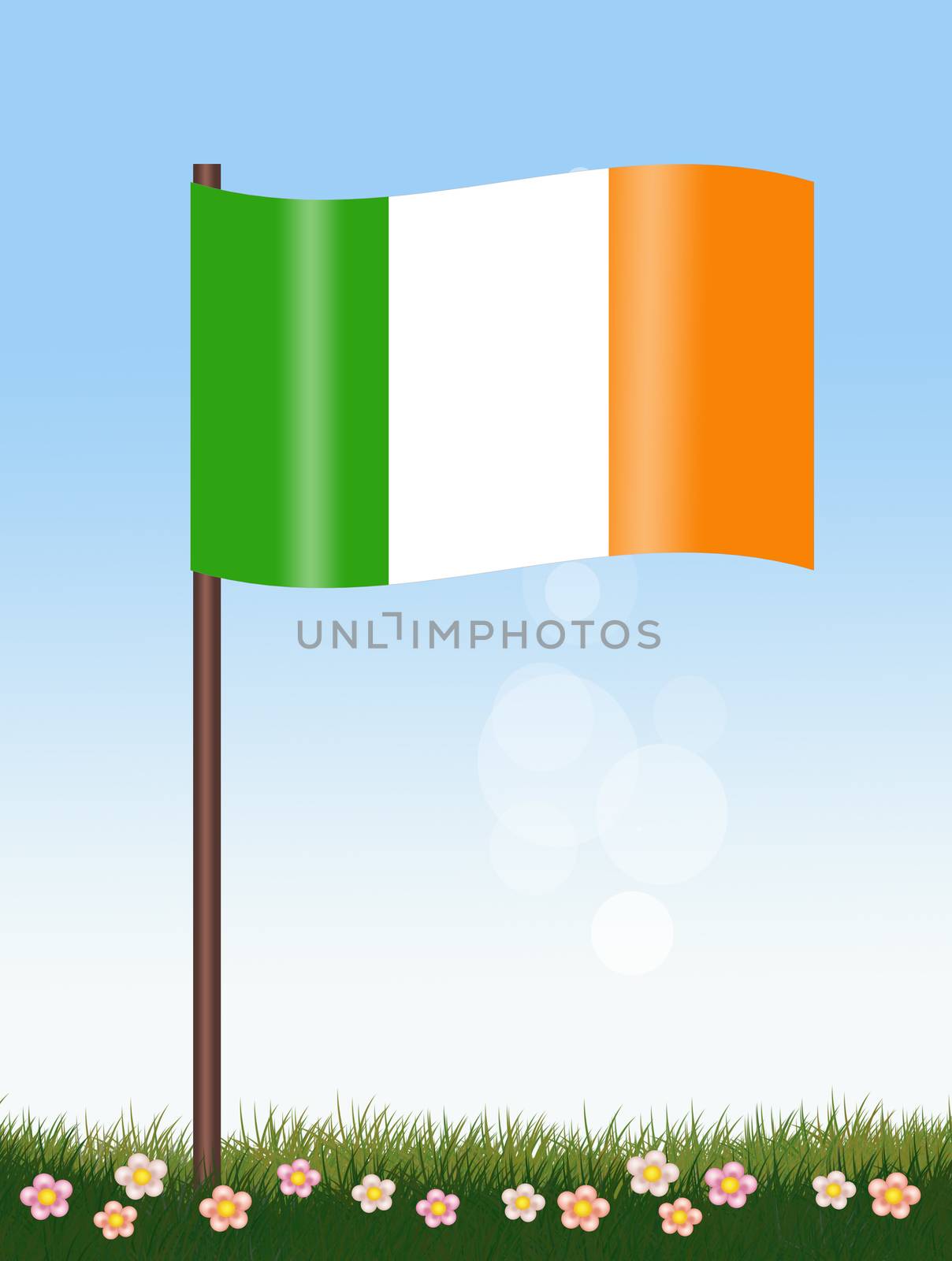 illustration of Irish flag by adrenalina