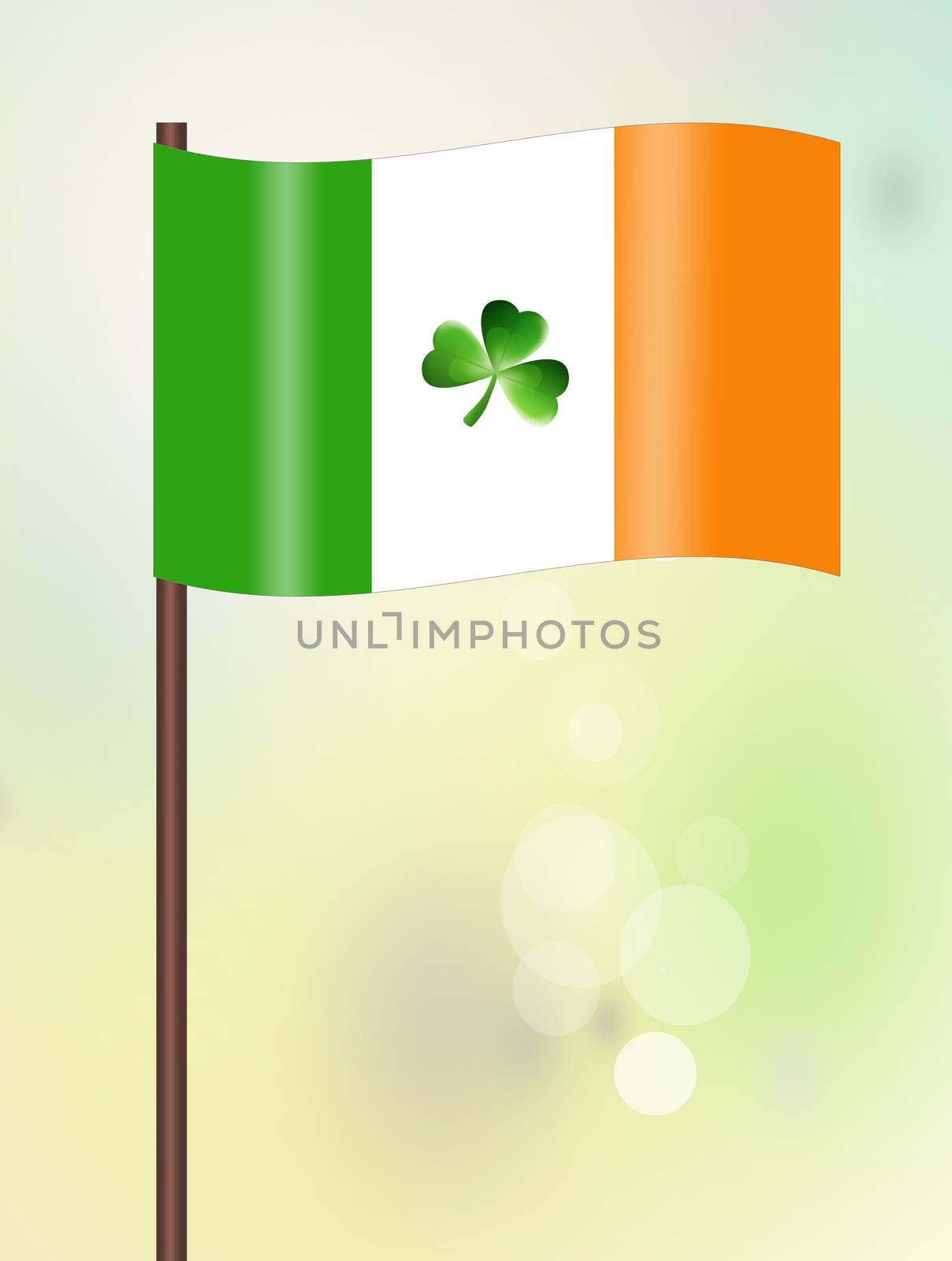 Irish flag for St. Patrick's Day by adrenalina