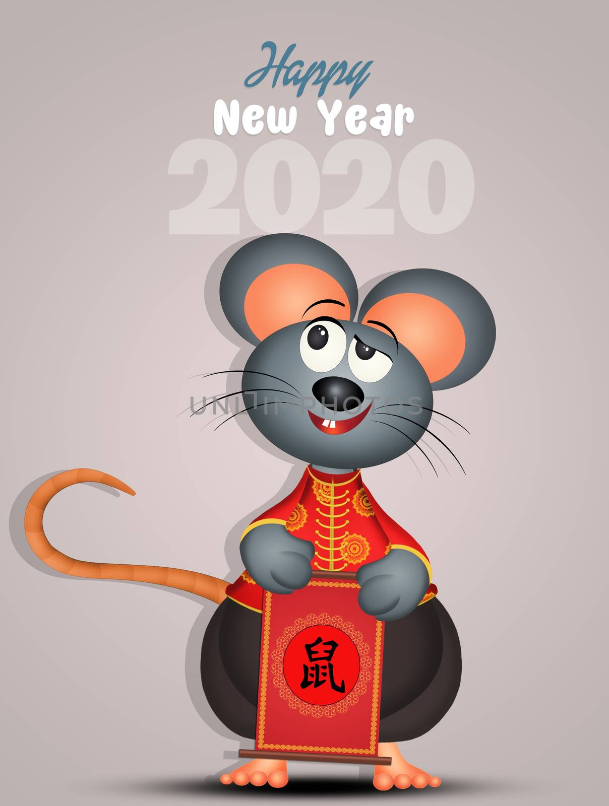 illustration of Chinese new year for rat