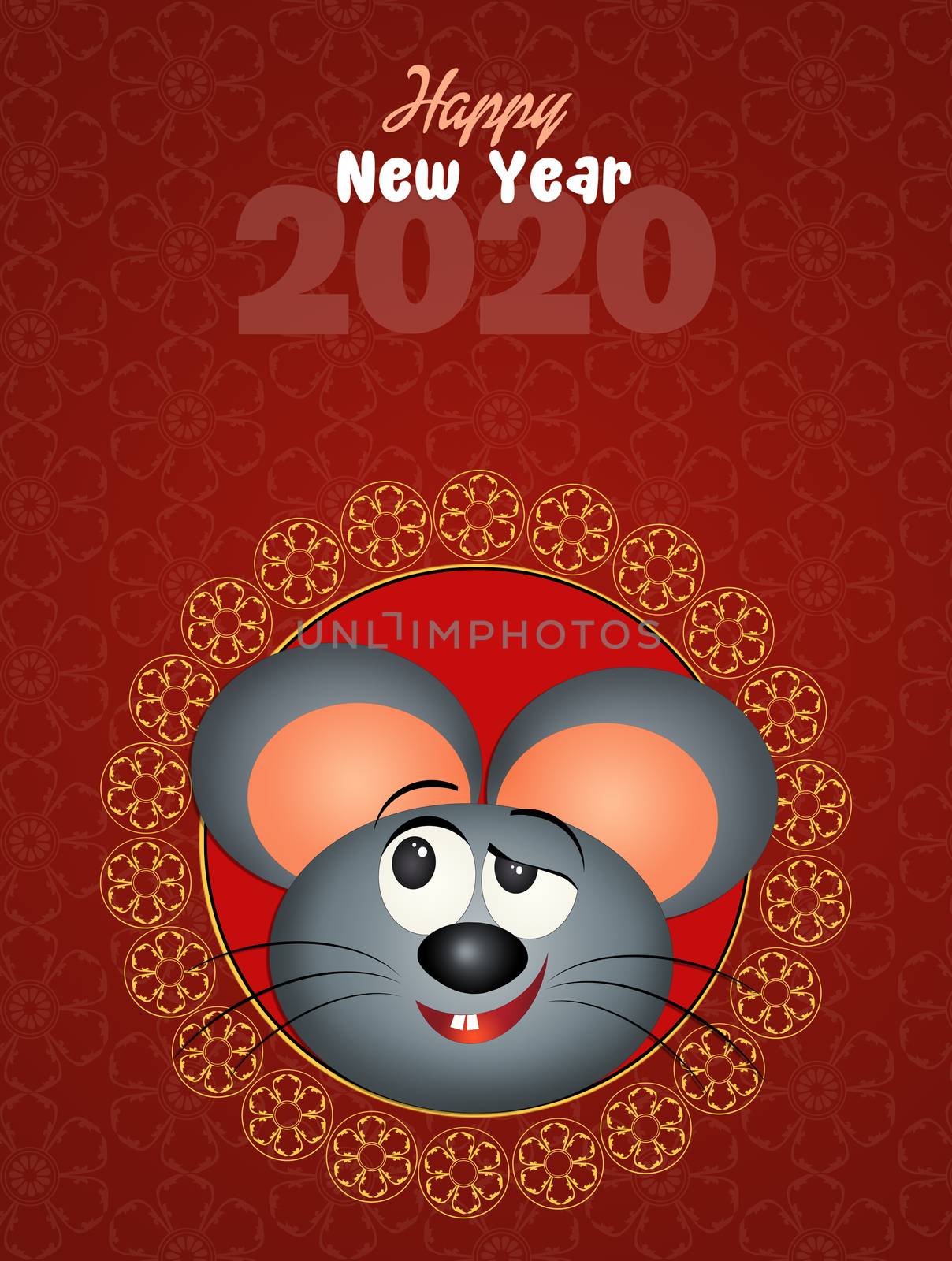 illustration of Chinese Year of the rat