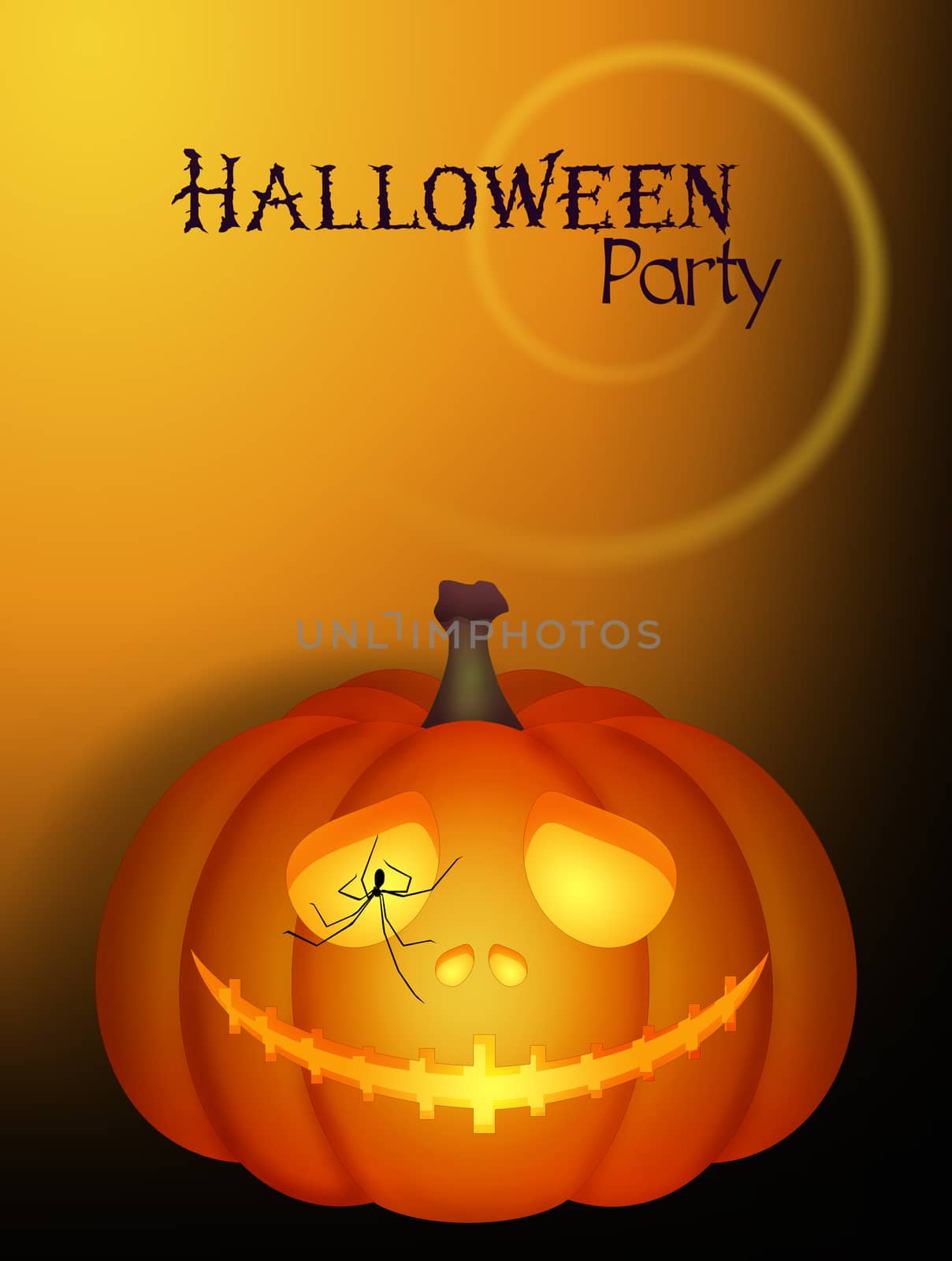 illustration of Halloween party
