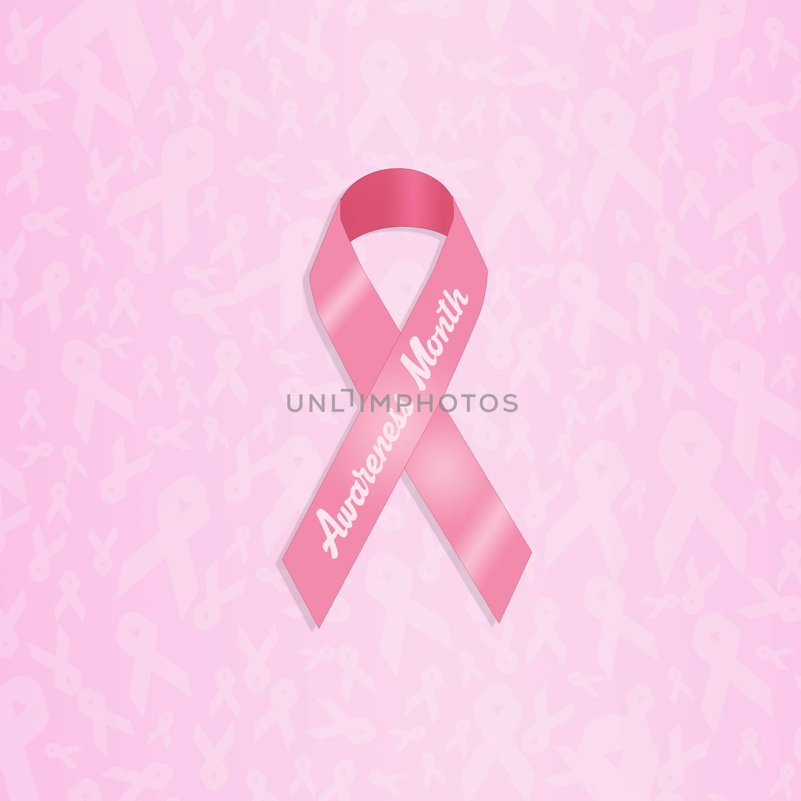 illustration of Breast cancer awareness Month