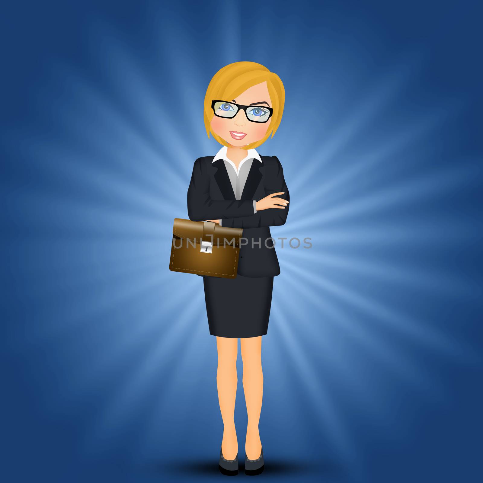 illustration of business woman