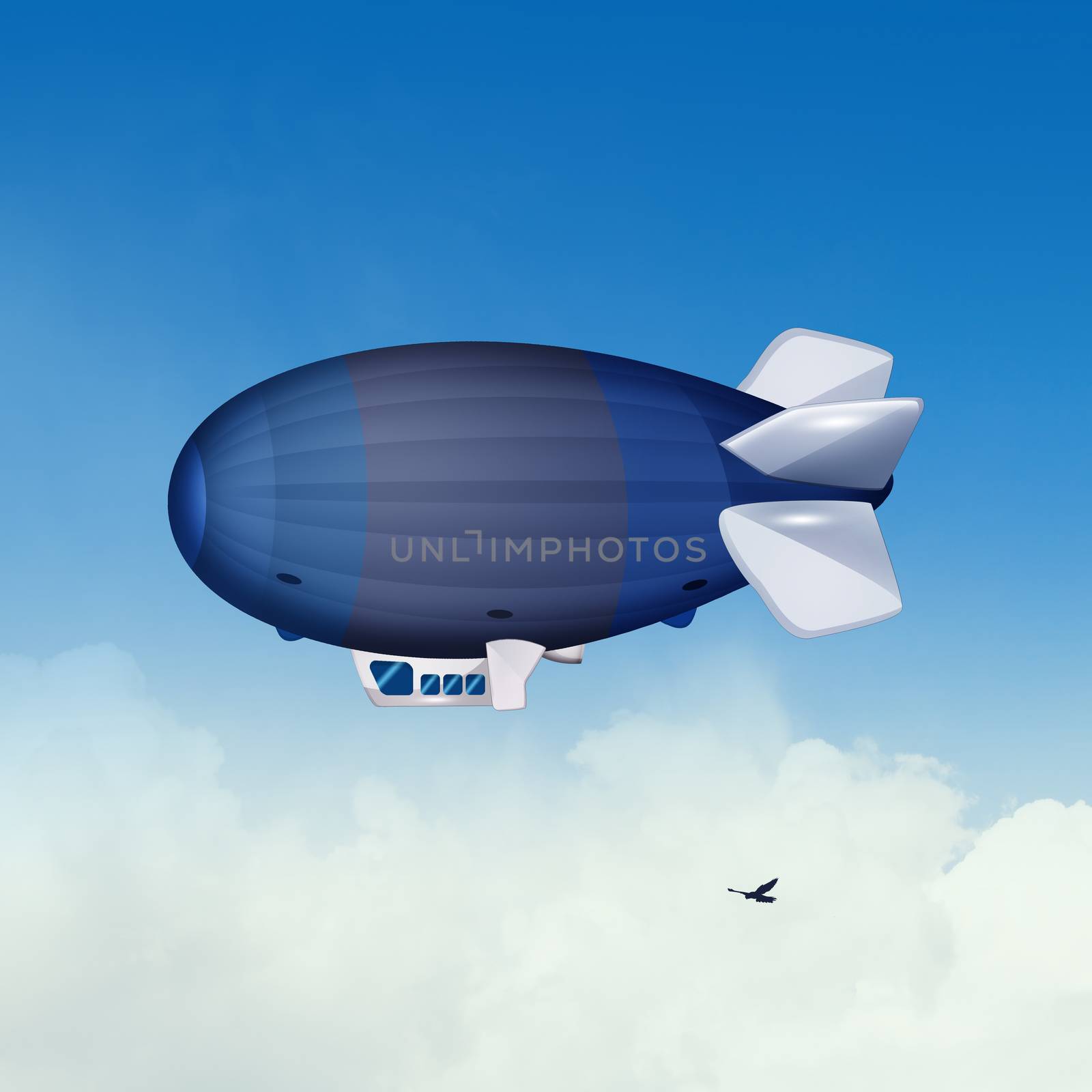 illustration of airship