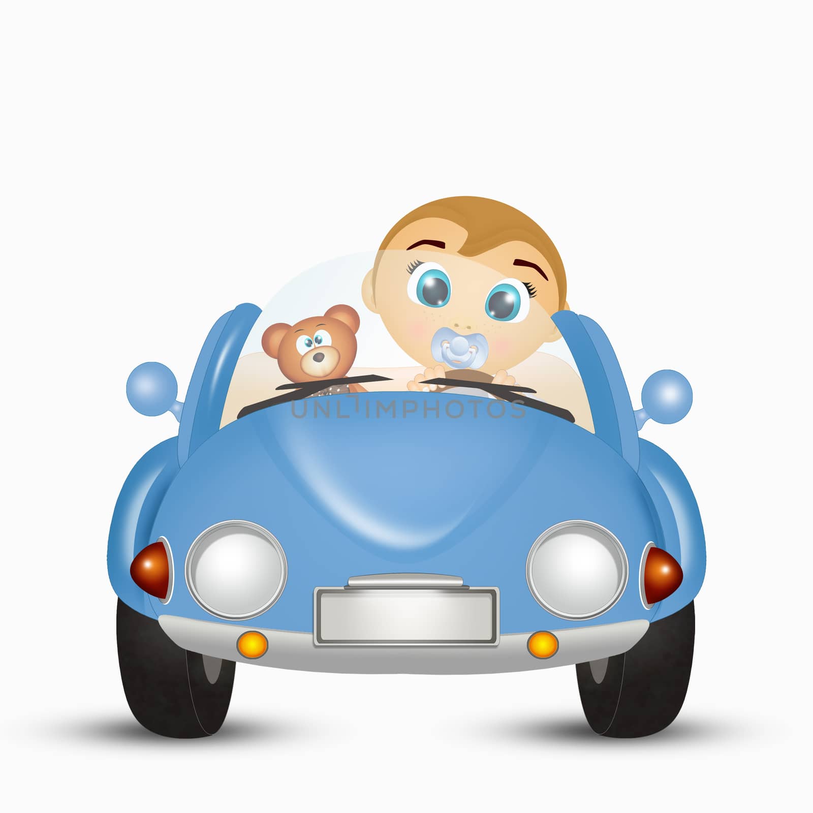 baby on board on car by adrenalina