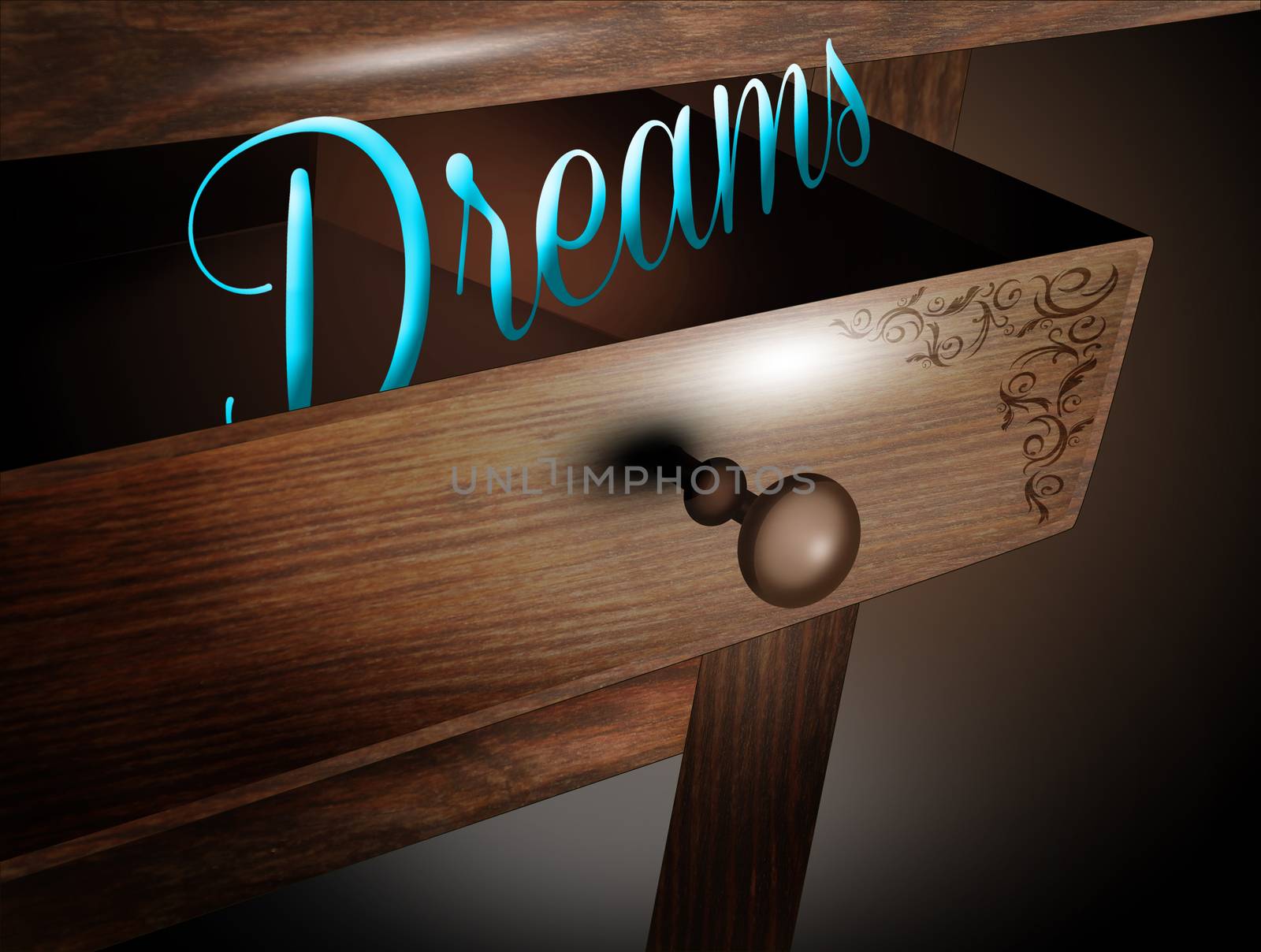 illustration of dreams in the drawer by adrenalina