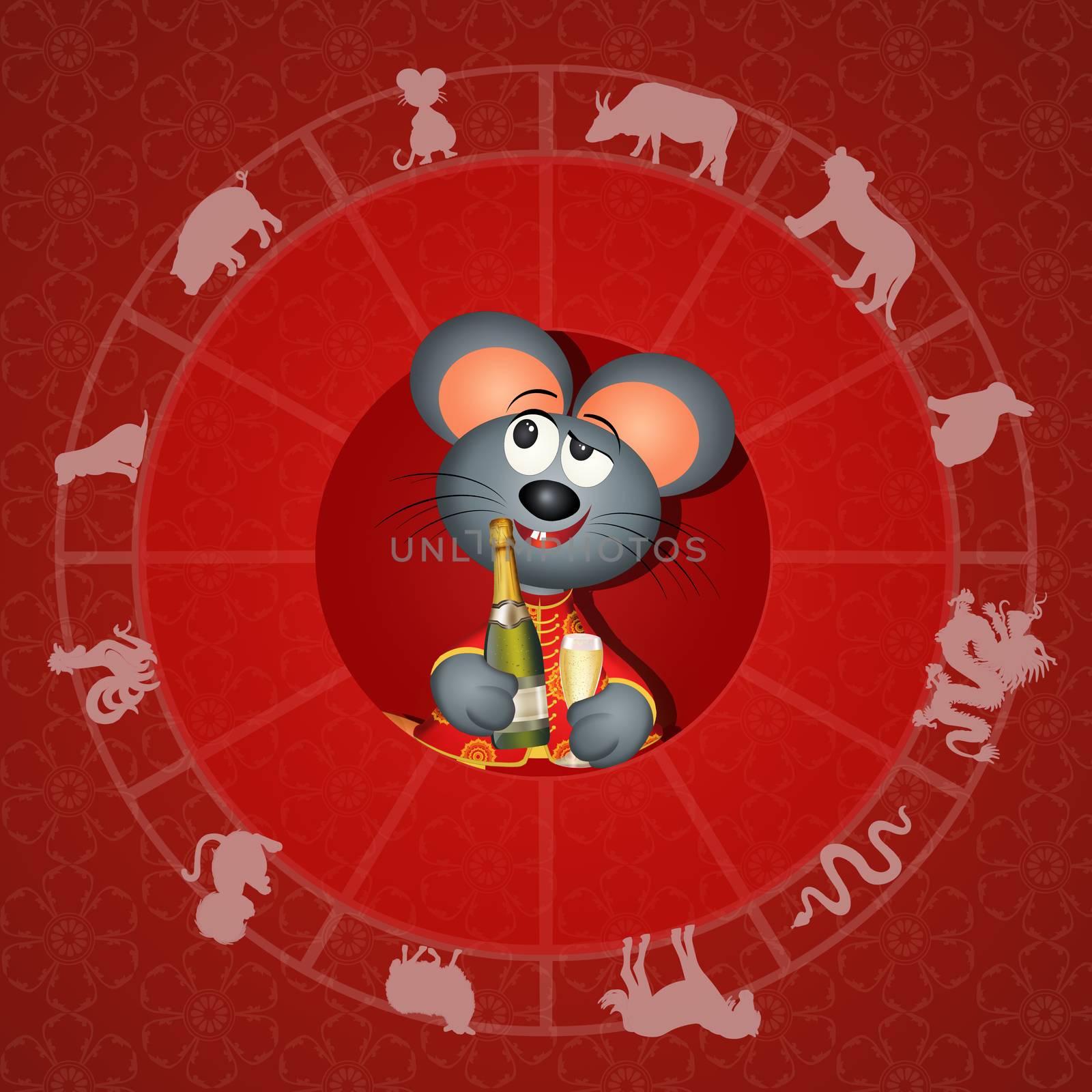 illustration of Chinese horoscope