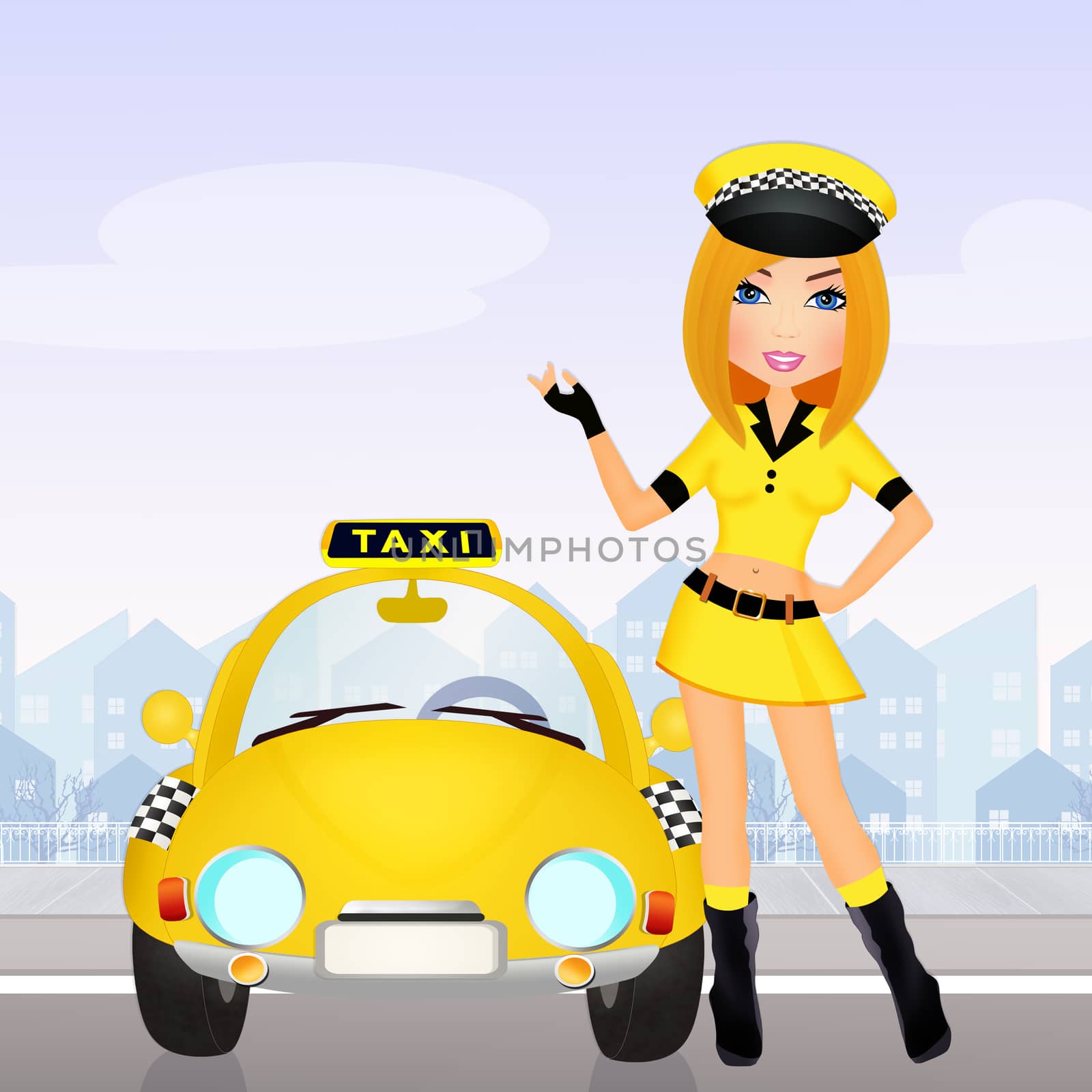 girl Taxi driver by adrenalina