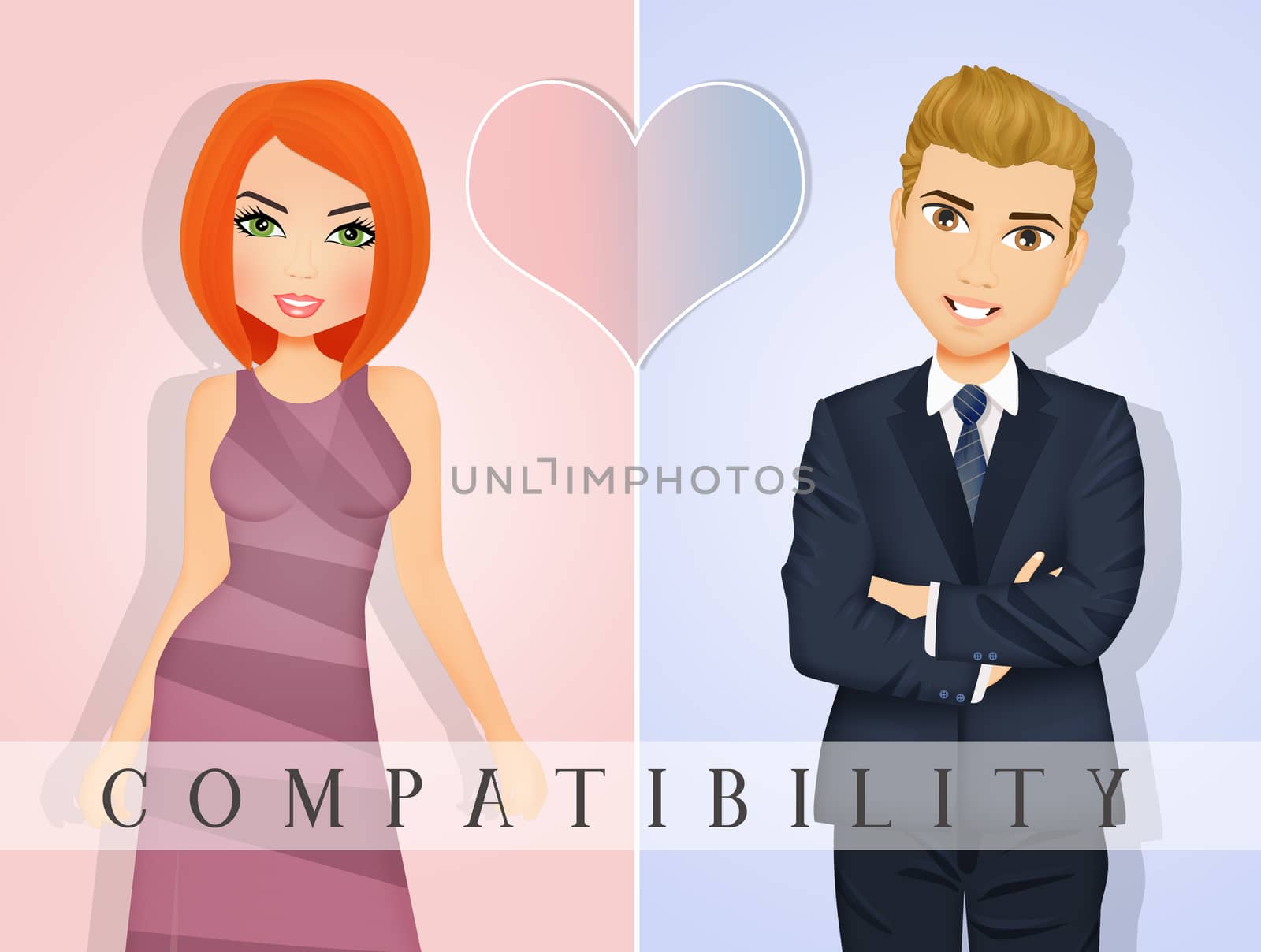 illustration of compatibility between men and women