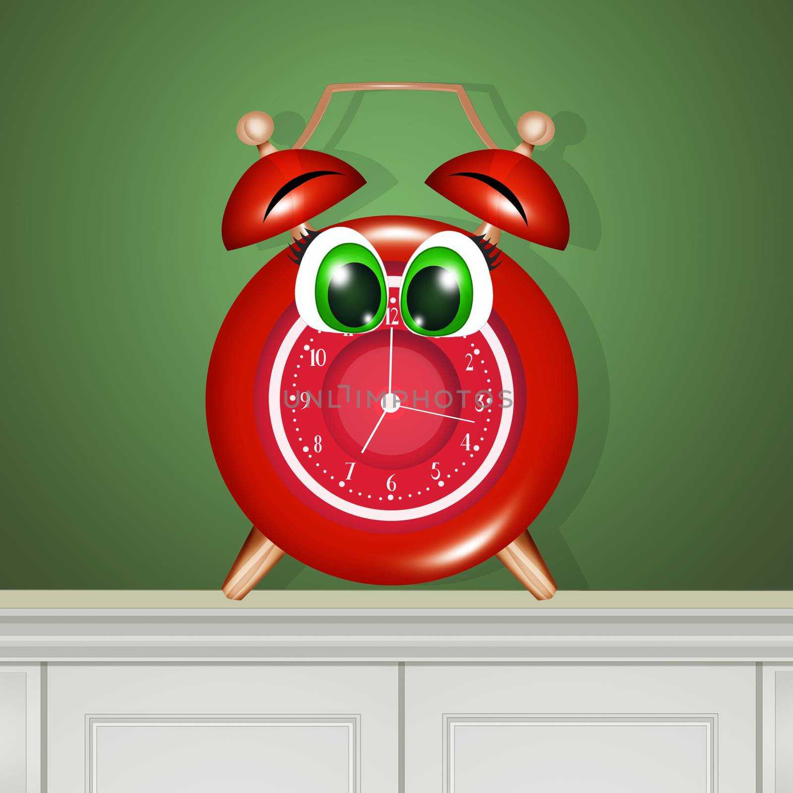 alarm clock with funny face by adrenalina