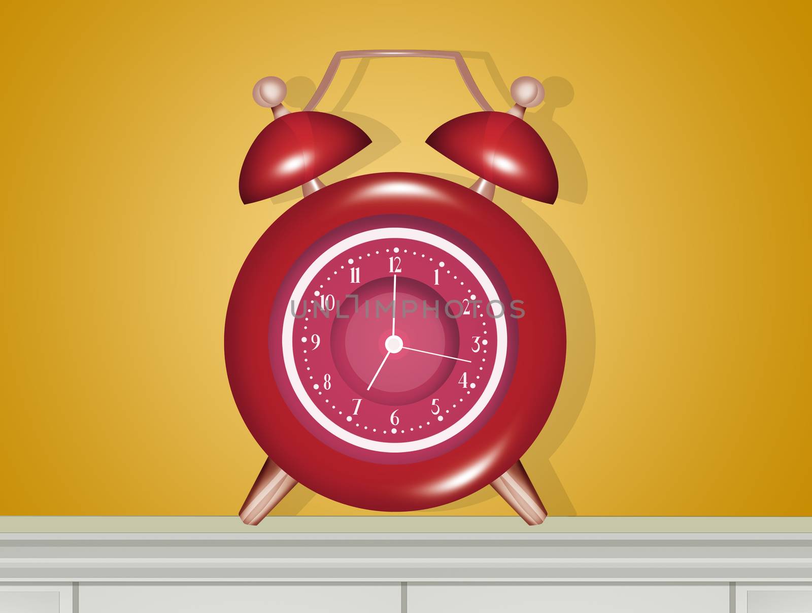 illustration of bedside alarm clock