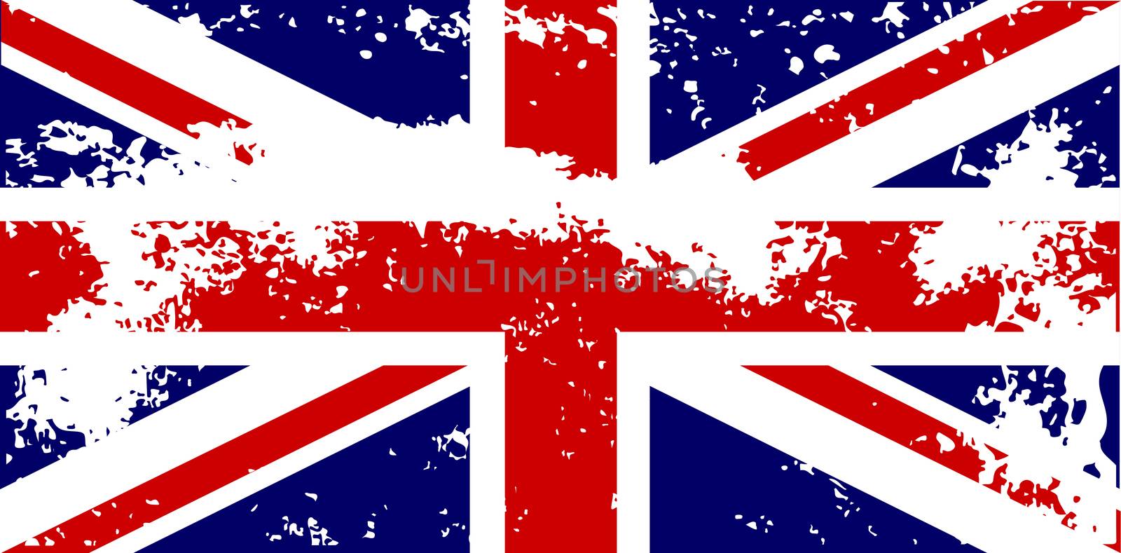 The British Union Jack flag with a heavy grunge effect.