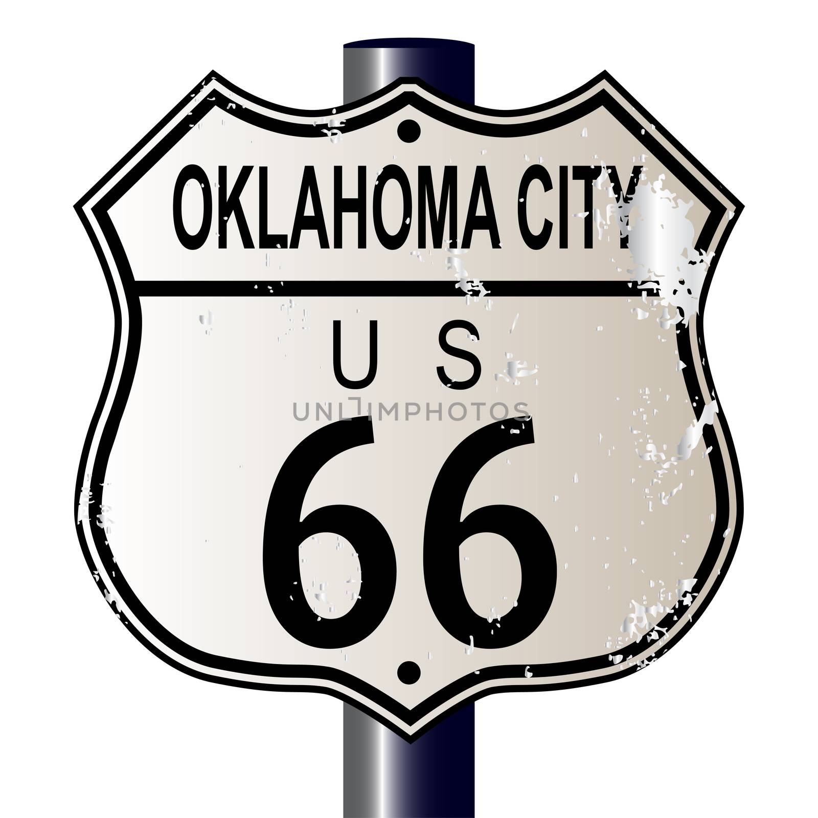 Oklahoma City Route 66 Sign by Bigalbaloo