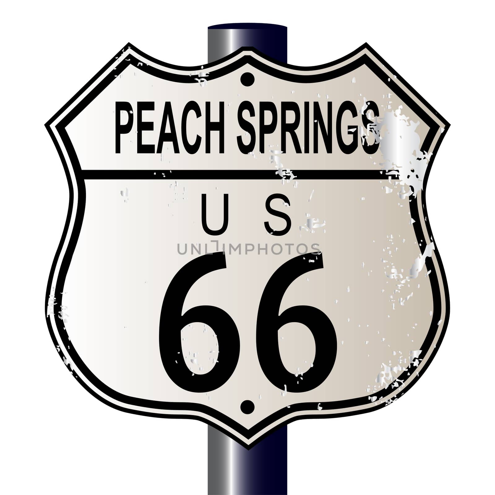 Peach Springs Route 66 Sign by Bigalbaloo