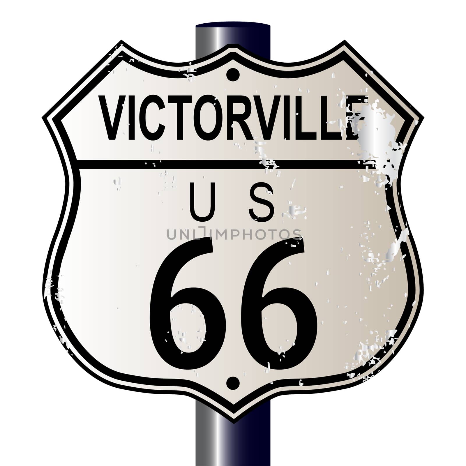 Victorville Route 66 Sign by Bigalbaloo