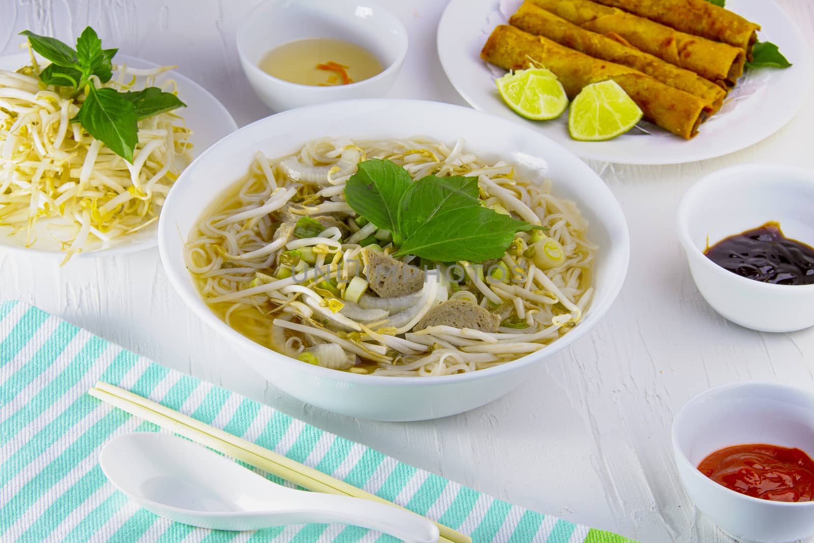 A Pho vietnamese food noodle soup