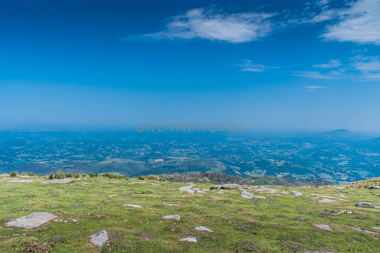 The Rhune mountain in the Pyrenees-Atlantique in France