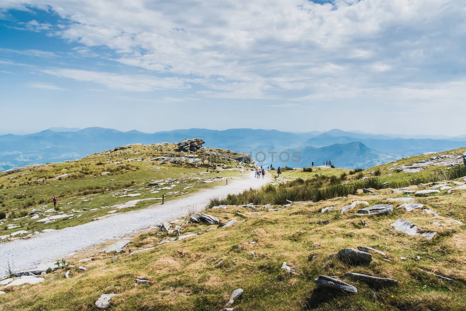 The Rhune mountain in the Pyrenees-Atlantique in France