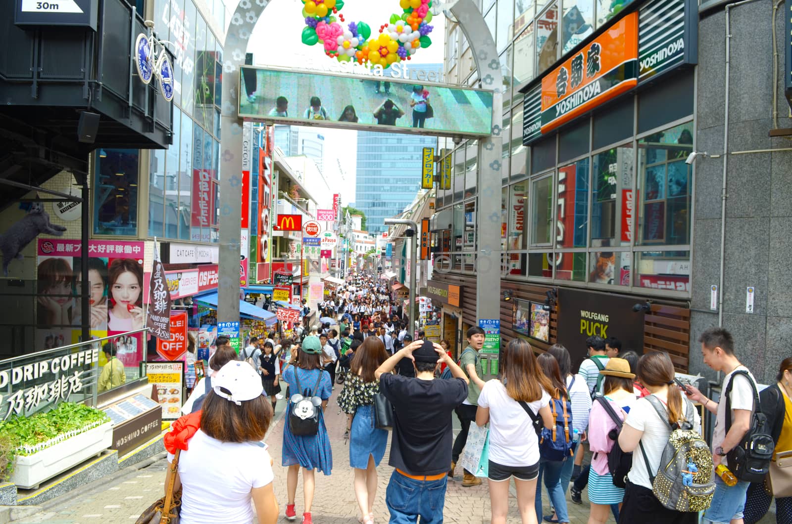 29 May 2017 ,Street in HARAJUKU Tokyo, Japan : Takeshita Street is the famous fashion shopping street next to HARAJUKU Station