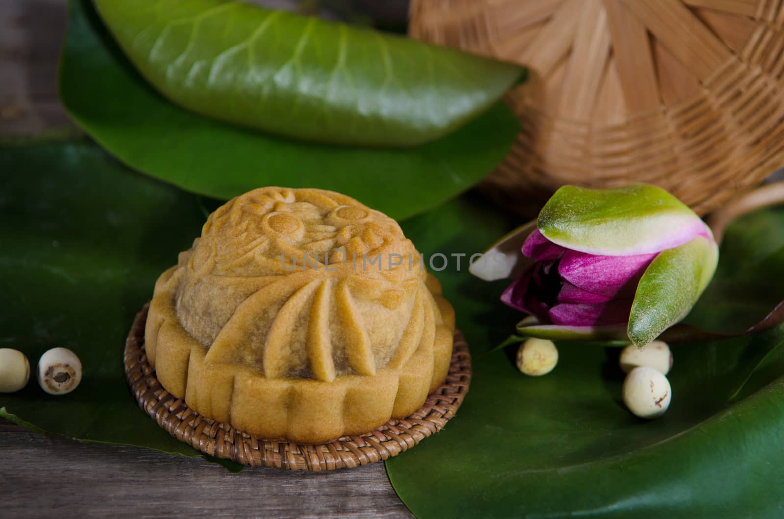 Mooncake ,Chinese mid autumn festival food.