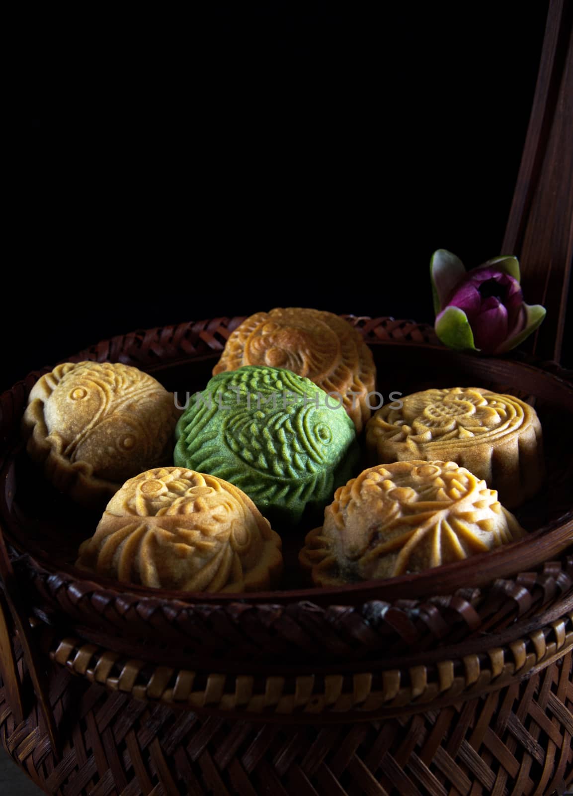 Mooncake ,Chinese mid autumn festival food.