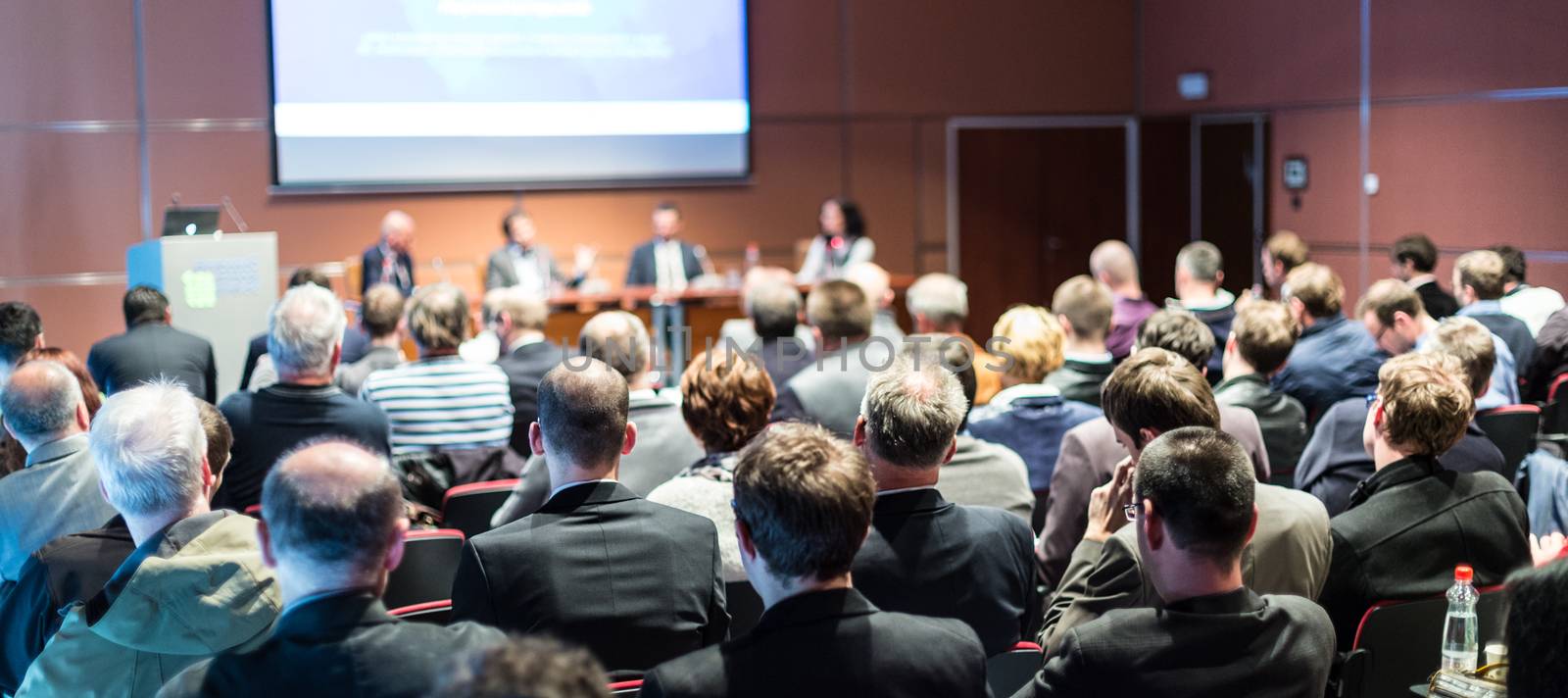 Business Conference and Presentation. Audience at the conference hall.