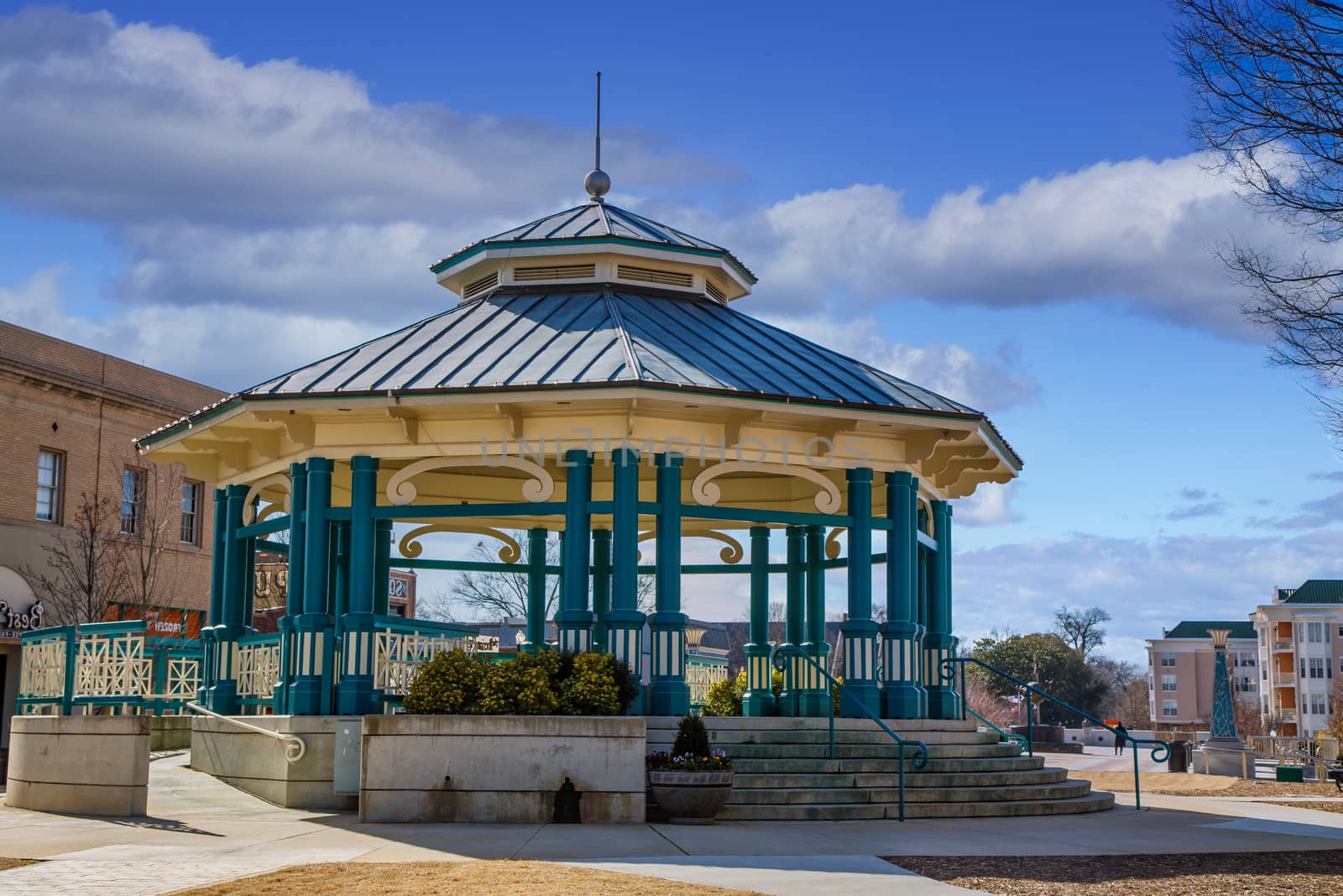 Green Pavilion in Old Town Square by dbvirago