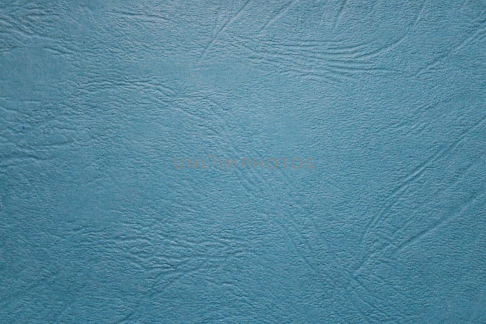 The picture shows a blue background with structured leather