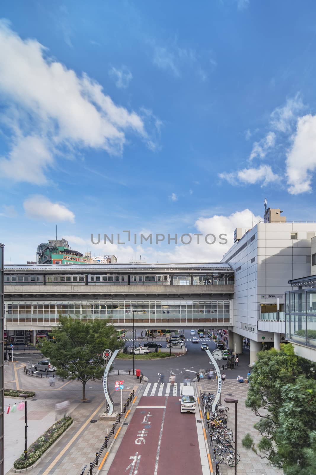 View of the square in front of the Nippori train station by kuremo