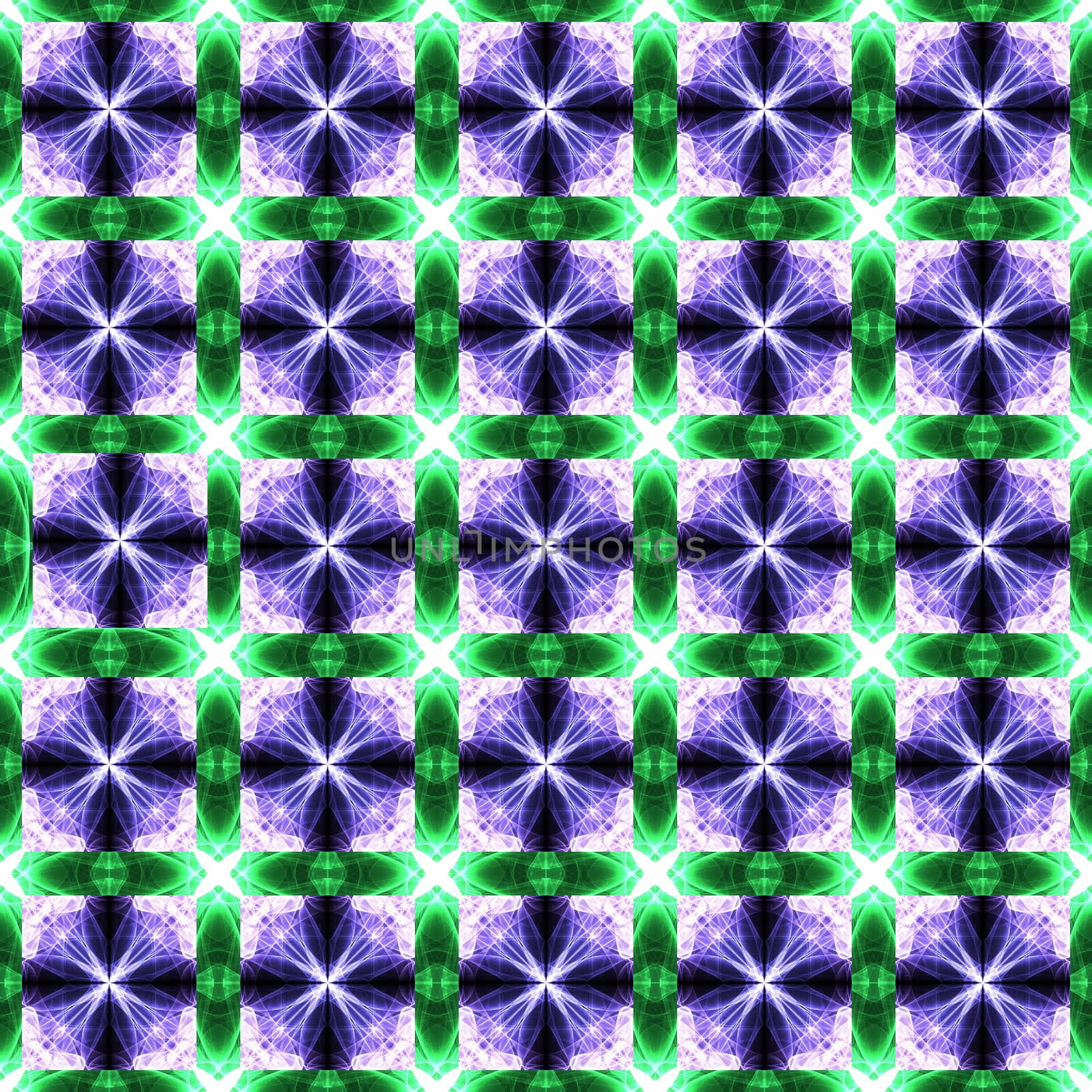 Drawing of Fractal seamless pattern in violet colors