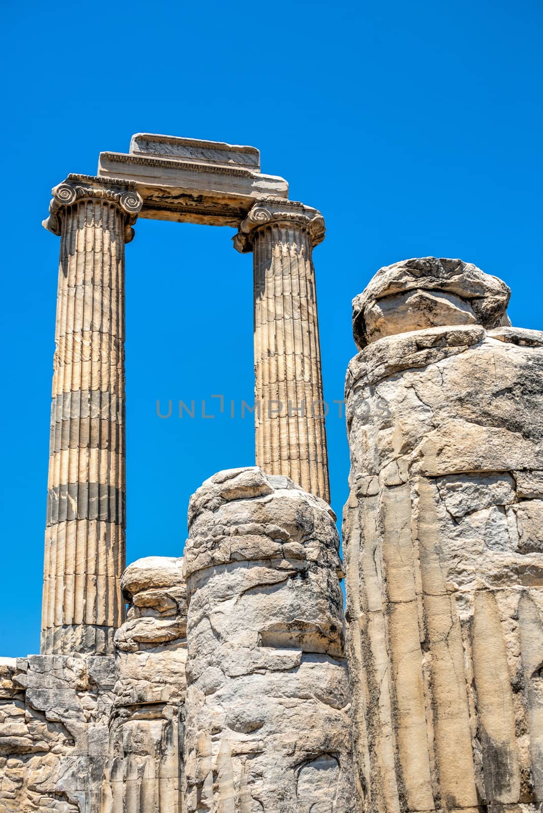 Broken Columns in the Temple of Apollo at Didyma, Turkey by Multipedia