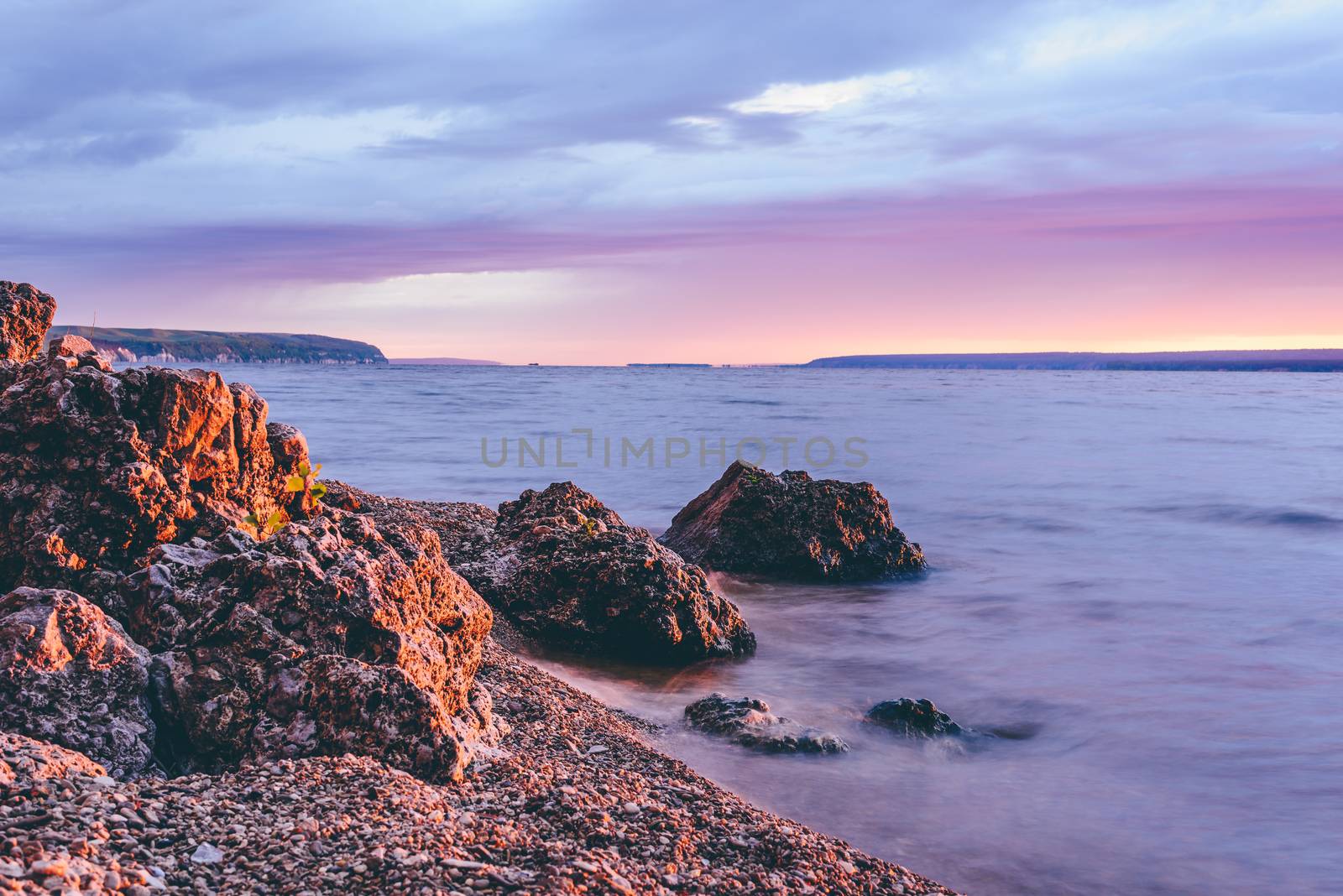 Boulders  in sunrise light by Seva_blsv